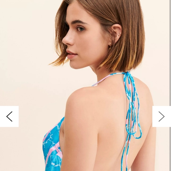 Urban Outfitters  Another Girl Pool Halter Slip Dress Small BNWT Festival Swim - Picture 3 of 13